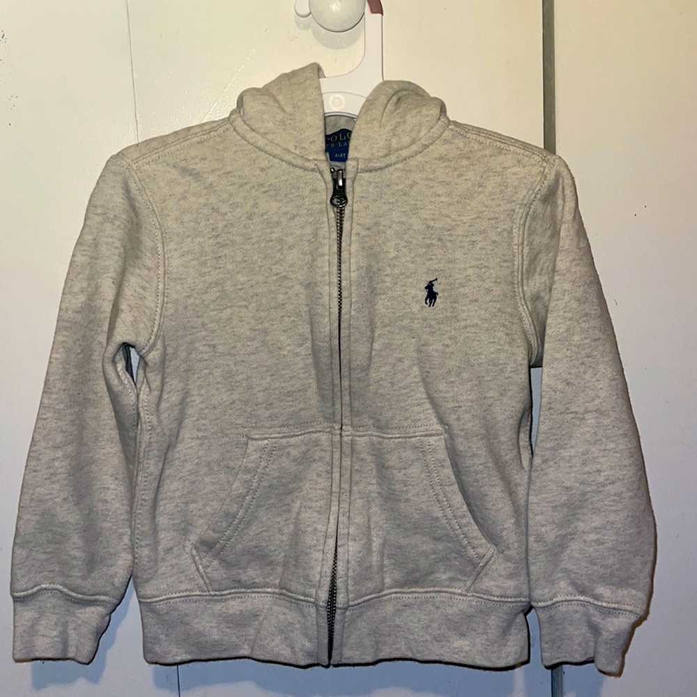Toddler 4/4T Polo sweater full zip with hoodie